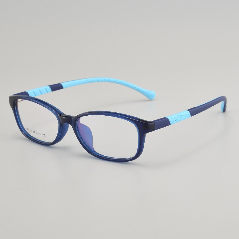 Bclear Children's Full Rim Oval Tr 90 Titanium Frame Eyeglasses 8215 Full Rim Bclear dark blue  