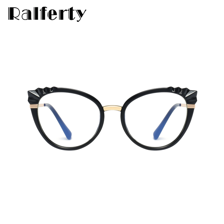 Ralferty Women's Glasses Frames Luxury Brand Designer Cat Eye Glasses Eyeglasses Frame Frame Ralferty   