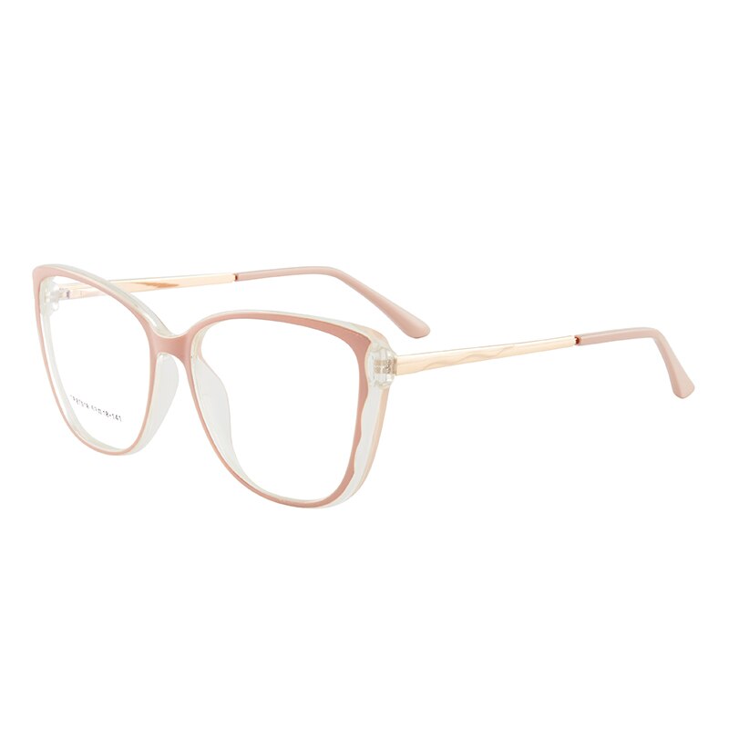 Hotony Women's Full Rim TR 90 Resin Cat Eye Frame Eyeglasses 7018 Full Rim Hotony Pink  