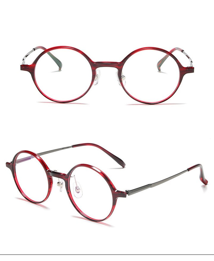Aissuarvey Full Round Rim Titanium Acetate Frame Eyeglasses Unisex Frame Aissuarvey Eyeglasses   