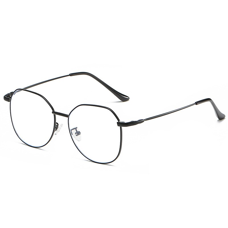 Hotony Unisex Full Rim Alloy Polygonal Frame Eyeglasses Zy9038 Full Rim Hotony black  