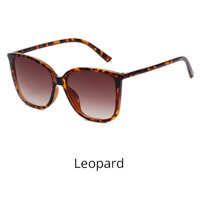 Ralferty Women's Sunglasses Square Cat Eye Oversize W95076 Sunglasses Ralferty Leopard China As picture