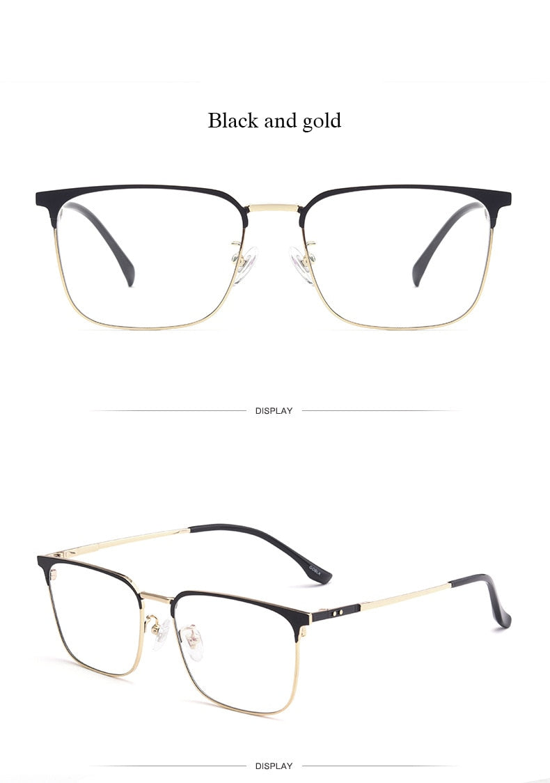 Hotochki Men's Semi Rim Beta Titanium Alloy IP Plated Frame Eyeglasses 80092 Semi Rim Hotochki   