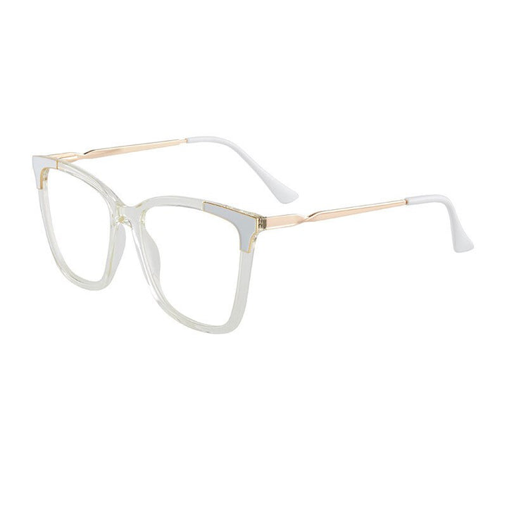 Hotony Women's Full Rim Cat Eye TR 90 Resin Frame Eyeglasses 7050 Full Rim Hotony white  