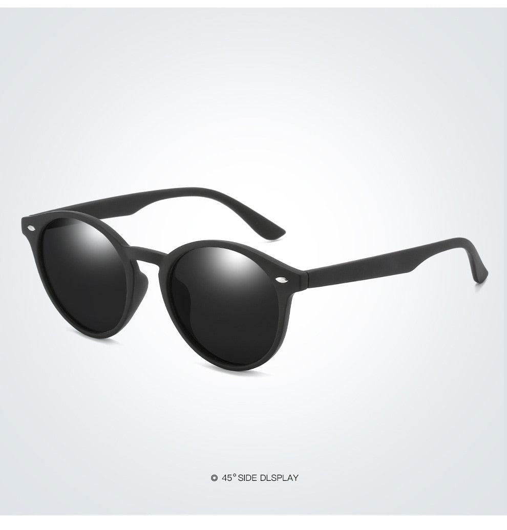 Yimaruili Unisex Full Rim TR 90 Resin Round Frame Polarized Sunglasses 180 Sunglasses Yimaruili Sunglasses   