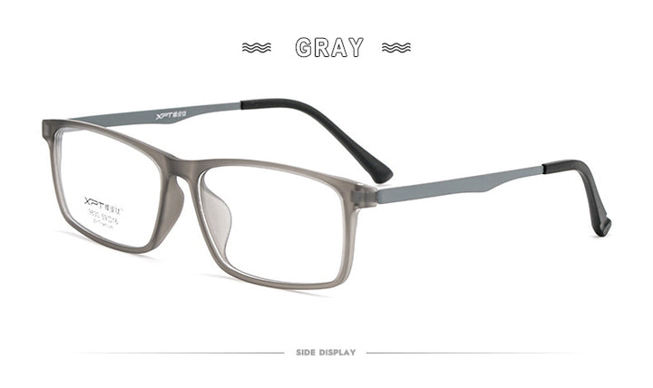 Hotony Unisex Full Rim TR 90 B Titanium Square Frame Eyeglasses 9830 Full Rim Hotony   