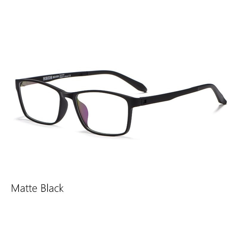 Yimaruili Unisex Square Eyeglasses Plastic Tr90 Ultra Light 8g 8870 Frame Yimaruili Eyeglasses Matte Black  