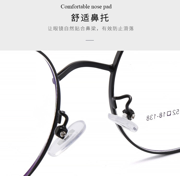 Women's Round Full Rim Titanium Frame Eyeglasses Scd874 Full Rim Bclear   