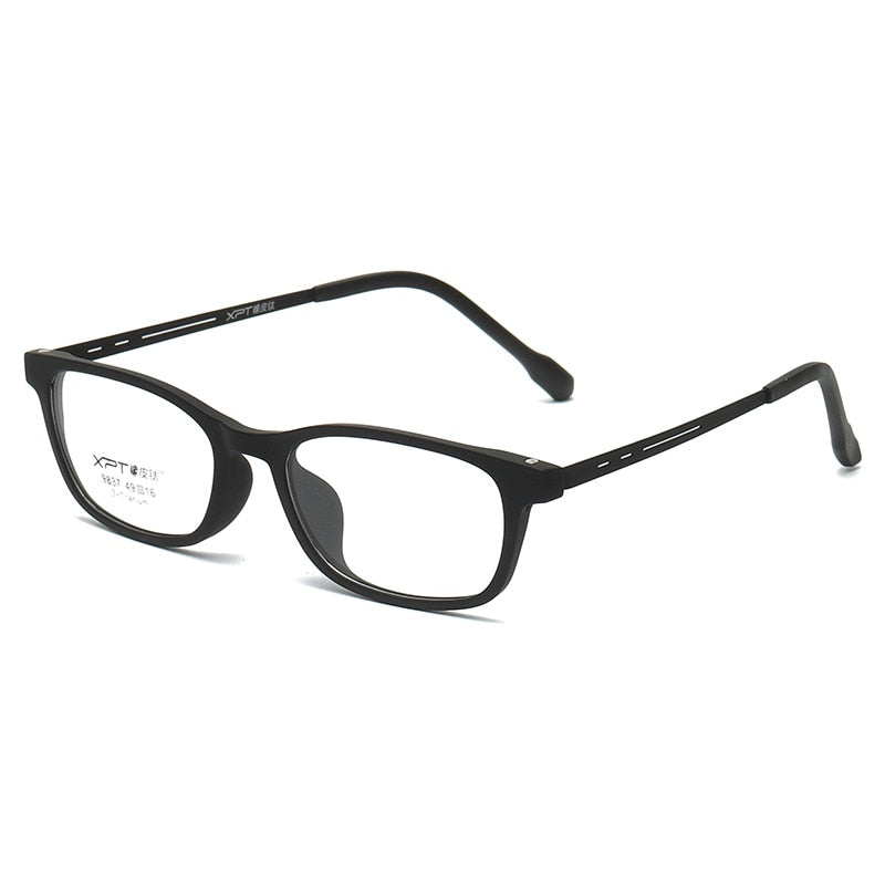 Reven Jate Unisex Eyeglasses 9837 Small Face Flexible Frame Pure Titanium Frame Reven Jate black  
