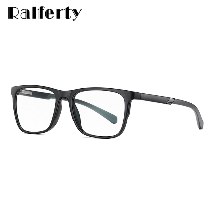 Ralferty Men's Full Rim Square Tr 90 Eyeglasses D2309 Full Rim Ralferty   