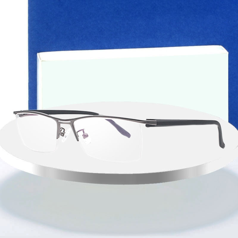 Hotochki Men's Semi Rim Acetate Alloy Frame Eyeglasses 1088 Semi Rim Hotochki   