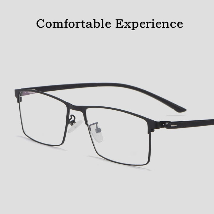 KatKani Men's Full Rim Titanium Alloy Anti-Blue Light Reading Glasses Hyperopic P8837 Reading Glasses KatKani Eyeglasses   