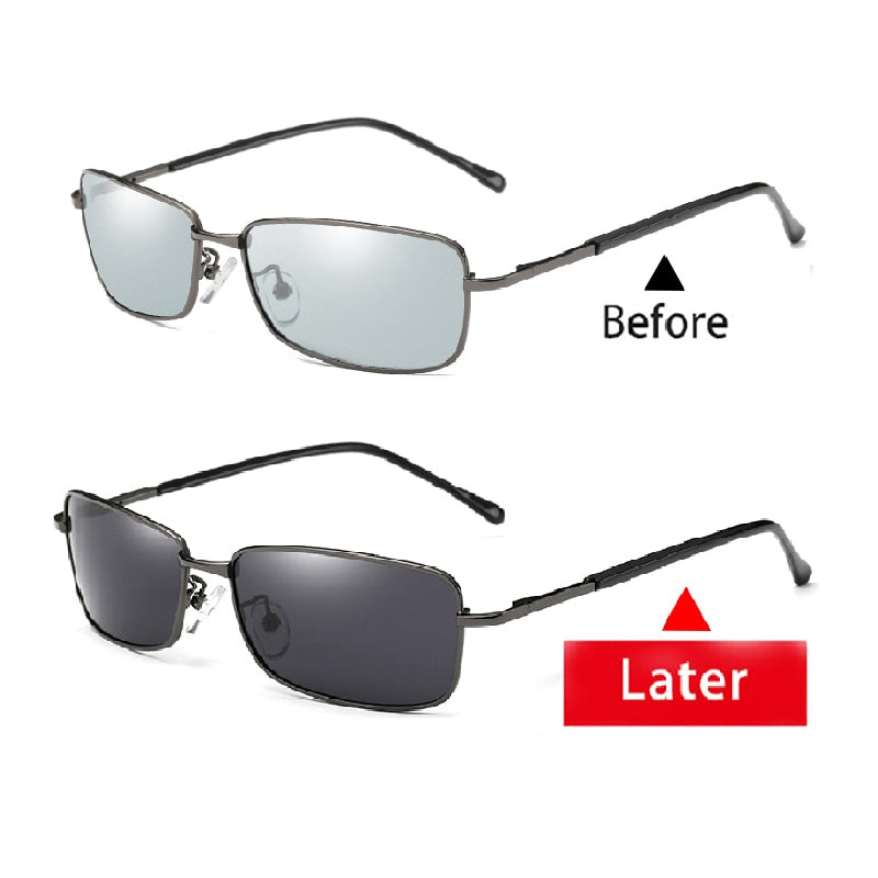 Aidien Unisex Aluminum Magnesium Photochromic Myopic Sunglasses B8177 C4 C5 C6 Sunglasses Aidien Polarized-C4 0 