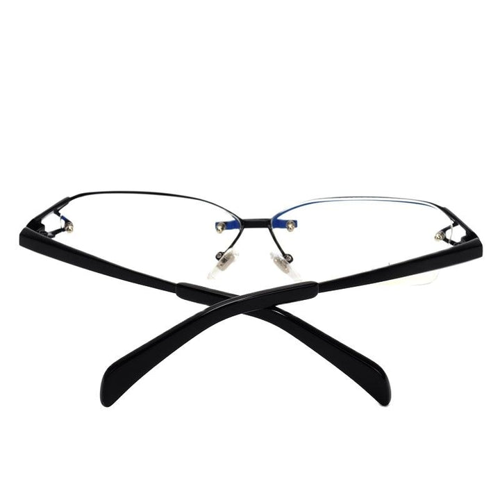 Chashma Ottica Men's Semi Rim Irregular Square Titanium Eyeglasses 1143 Semi Rim Chashma Ottica   