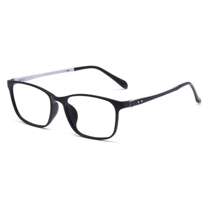 Yimaruili Unisex Full Rim Ultem/Steel Frame Eyeglasses 1939TR Full Rim Yimaruili Eyeglasses Black Gray  