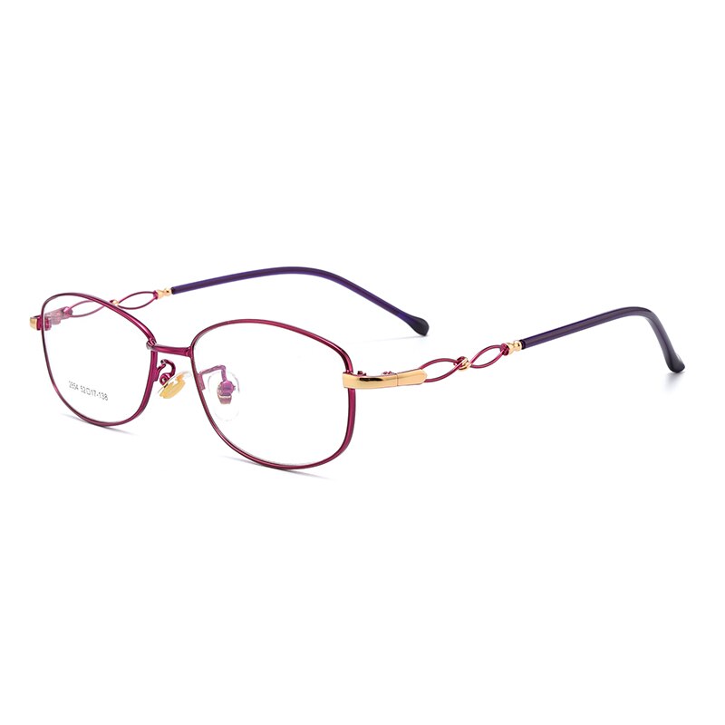 Women's Full Rim Alloy Frame Eyeglasses Sc2854 Full Rim Bclear Purple  