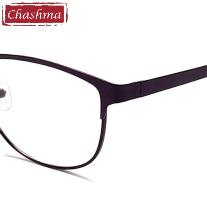 Women's Full Rim Cat Eye Alloy Frame Ultra Light Eyeglasses A51 Full Rim Chashma   