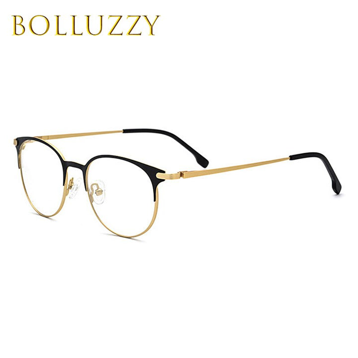 Unisex Round Eyeglasses Screwless Alloy Frame Frame Bolluzzy   