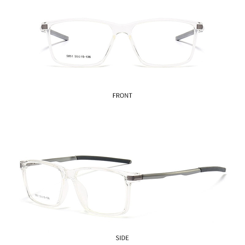 Gmei Men's TR 90 Square Aluminum Magnesium Sport Frame Eyeglasses 5851 Sport Eyewear Gmei Optical C7  