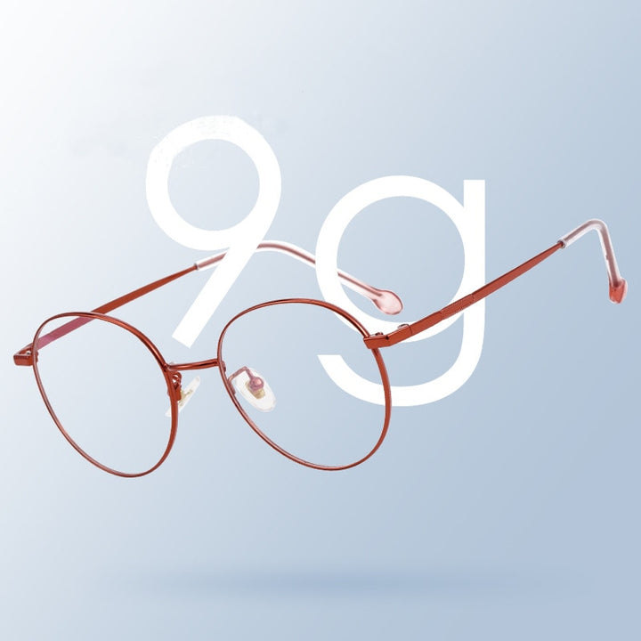 Yimaruili Women's Full Rim Round β Titanium Frame Eyeglasses 2054 Full Rim Yimaruili Eyeglasses   