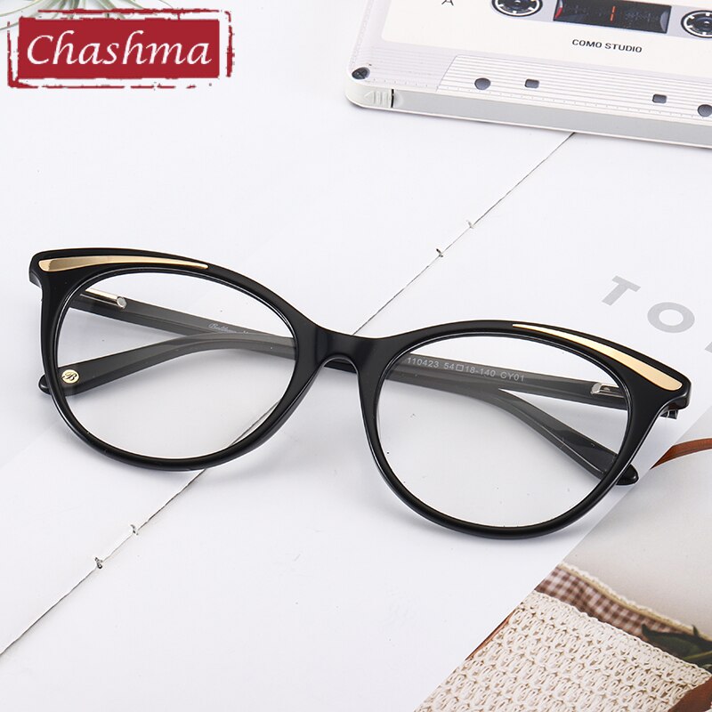 Women's Cat Eye Acetate Full Rim Frame Eyeglasses 110423 Full Rim Chashma   