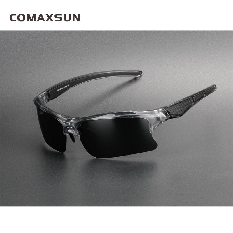 Men's Polarized Cycling Glasses Sport Sunglasses XQ129 Sunglasses Comaxsun Style 3 Gray Black China 