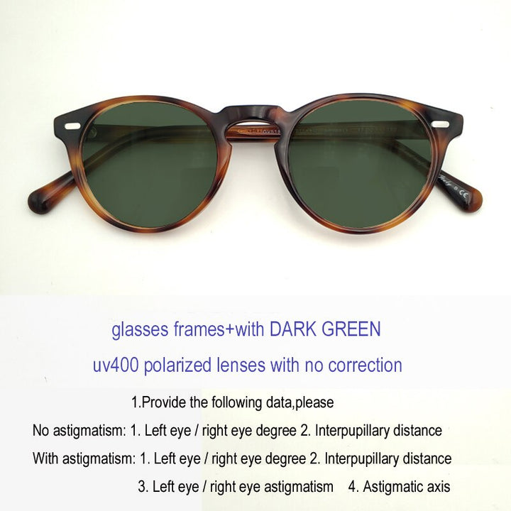 Unisex Polarized Sunglasses Acetate Full Rim Frame Customizable Lenses Sunglasses Yujo C1PrescriptionLenses China 