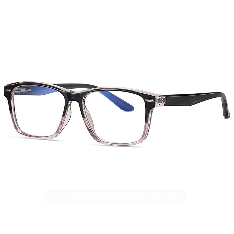 Hotony Unisex Full Rim Square TR 90 Frame Eyeglasses 2321 Full Rim Hotony Gradient Grey Brown  