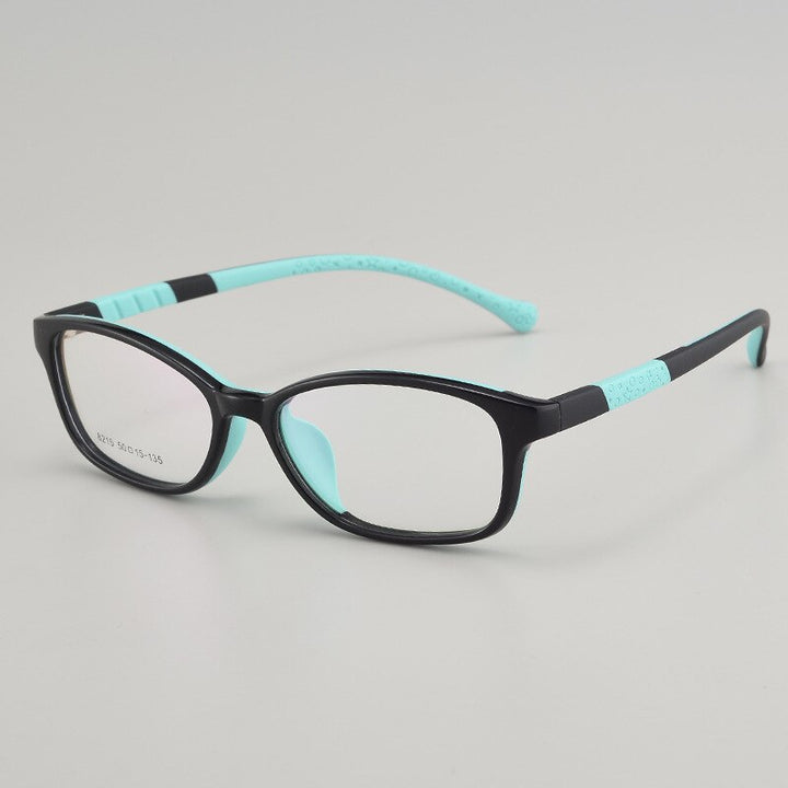 Bclear Children's Full Rim Oval Tr 90 Titanium Frame Eyeglasses 8215 Full Rim Bclear black light blue  