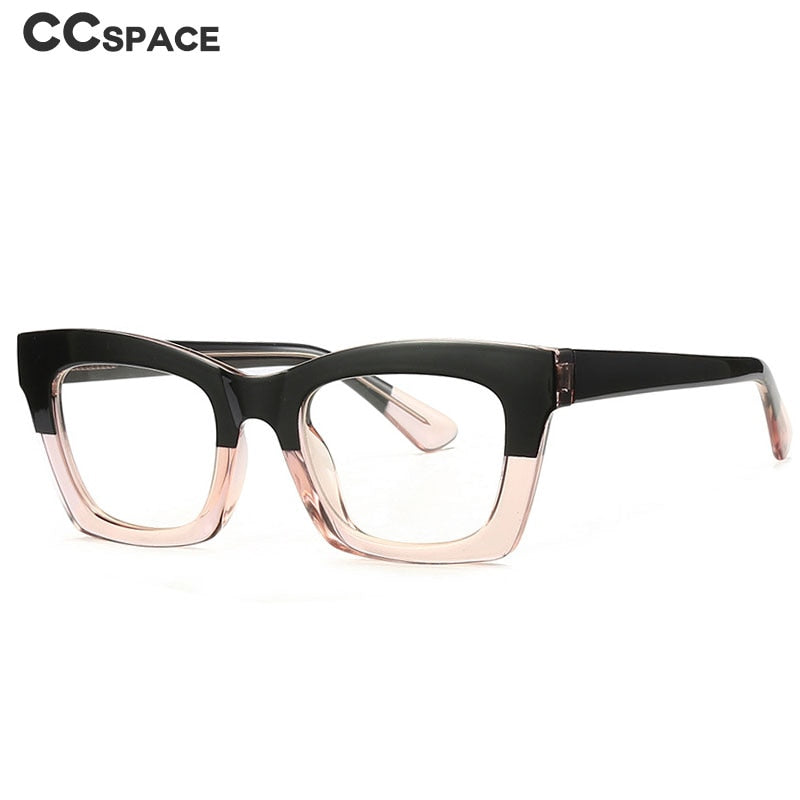CCspace Women's Full Rim Cat Eye Tr 90 Titanium Frame Eyeglasses 49524 Full Rim CCspace   