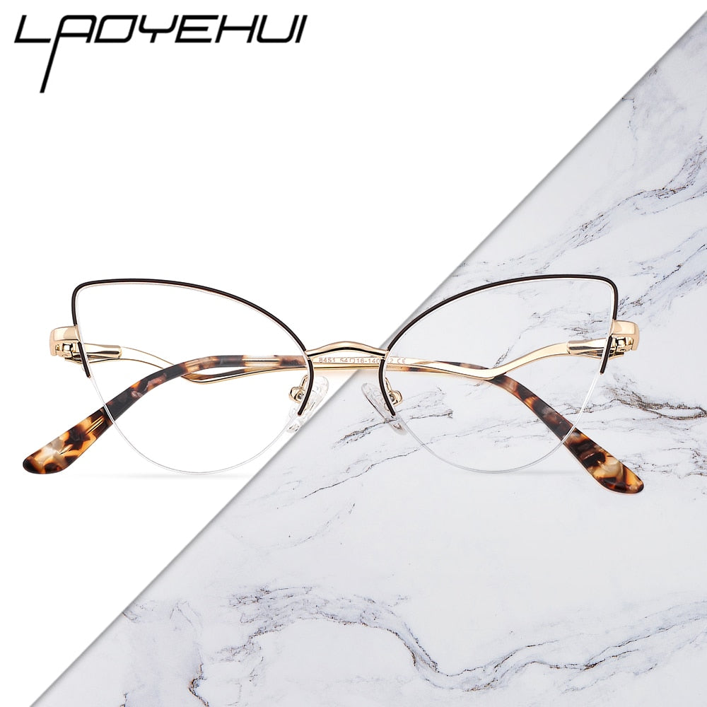 Laoyehui Women's Eyeglasses Cat Eye Alloy Frame Reading Glasses 8451 Reading Glasses Laoyehui   