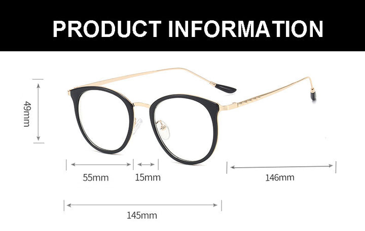 Hotony Unisex Full Rim Acetate Round Frame Eyeglasses 9237 Full Rim Hotony   