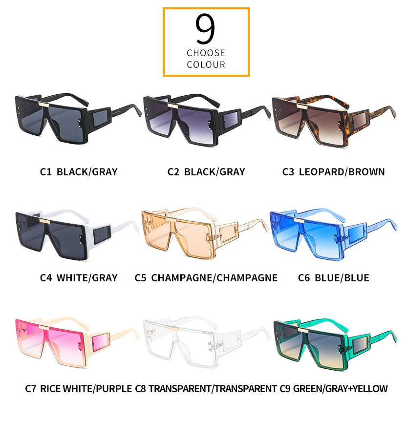 CCSpace Women's Full Rim Oversized Square Resin Frame Sunglasses 46661 Sunglasses CCspace Sunglasses   