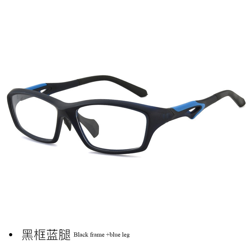Men's Full Rim TR90 Frame Sport Eyeglasses Zt9233 Sport Eyewear Bclear black blue  