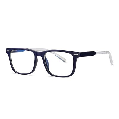 Ralferty Men's Eyeglasses TR90 Square Anti Blue Light D2323-1 Anti Blue Ralferty C279 Dark Blue  
