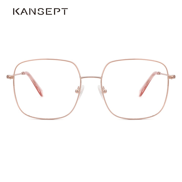 Kansept Women's Full Rim Stainless Steel Square Frame Eyeglasses Br1806 Full Rim Kansept   