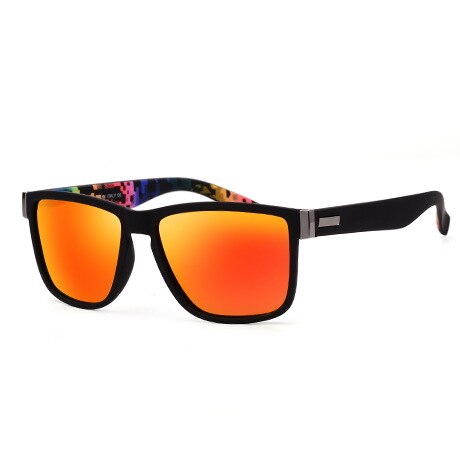 Yimaruili Men's Full Rim TR 90 Resin Frame Polarized Sunglasses 5180 Sunglasses Yimaruili Sunglasses Red  