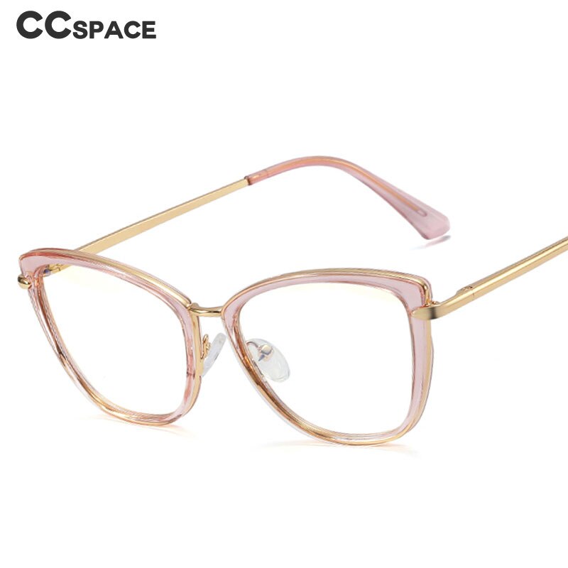 CCSpace Unisex Full Rim Cat Eye Tr 90 Titanium Frame Eyeglasses 48321 Full Rim CCspace   