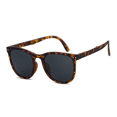 Ralferty Unisex Sunglasses Folding Polarized Square D125 Sunglasses Ralferty C5 Leopard-Full Gray As picture 