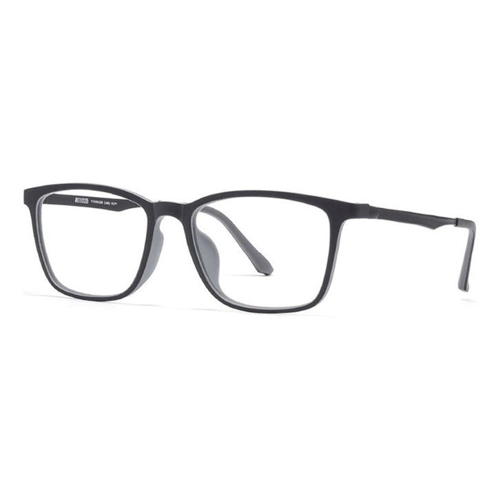 Hotony Unisex Full Rim Square Ultem Frame Eyeglasses 8808 Full Rim Hotony gray  