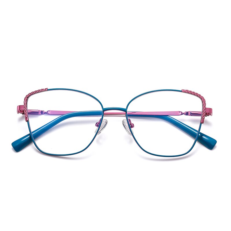 Women's Eyeglasses Anti Blue Ray Light Blocking Alloy 3014 Frame Reven Jate C6  