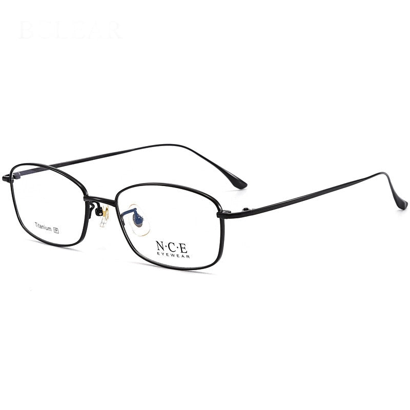 Men's Full Rim Square Titanium Frame Eyeglasses SC8508 Full Rim Bclear   