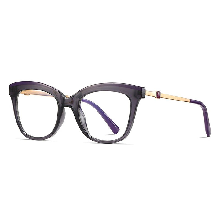 Hotony Women's Full Rim Cat Eye TR 90 Resin Frame Eyeglasses 2065 Full Rim Hotony C5  