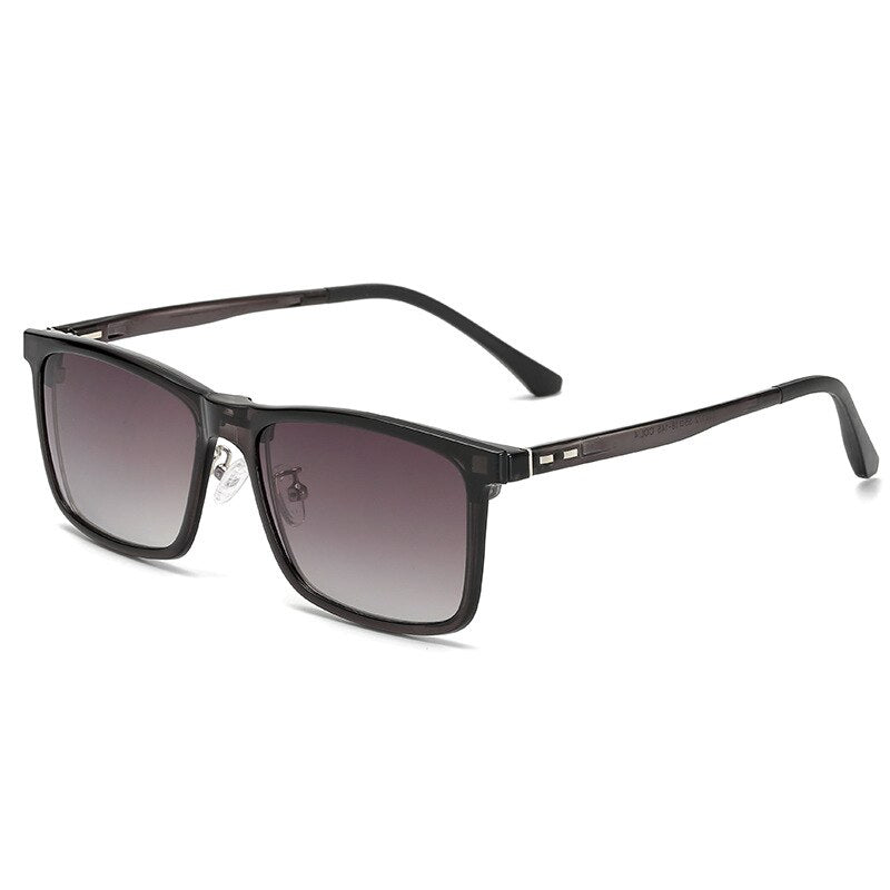 KatKani Men's Semi Rim Alloy Frame Eyeglasses Magnetic Polarized Sunglasses Tj2172 Sunglasses KatKani Eyeglasses   