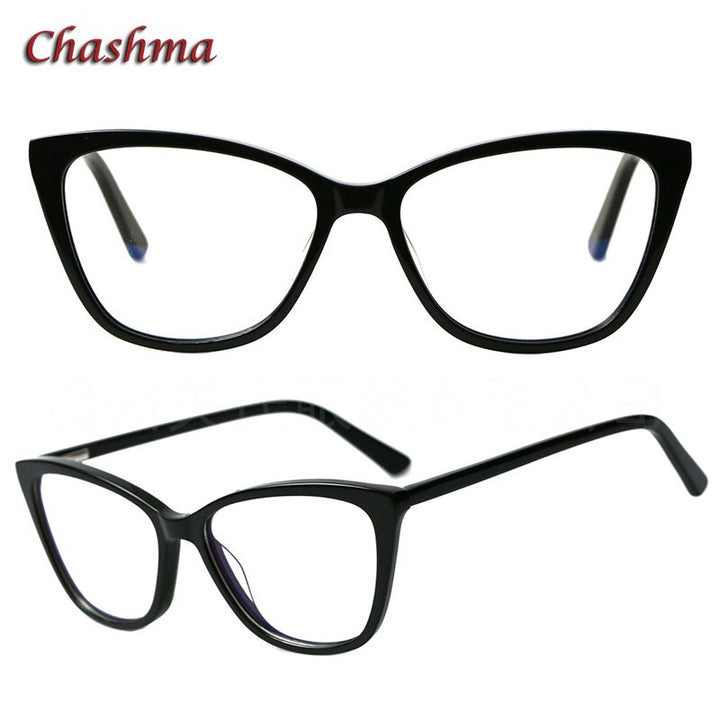Chashma Ochki Women's Full Rim Square Cat Eye Acetate Eyeglasses 3030 Full Rim Chashma Ochki C1  