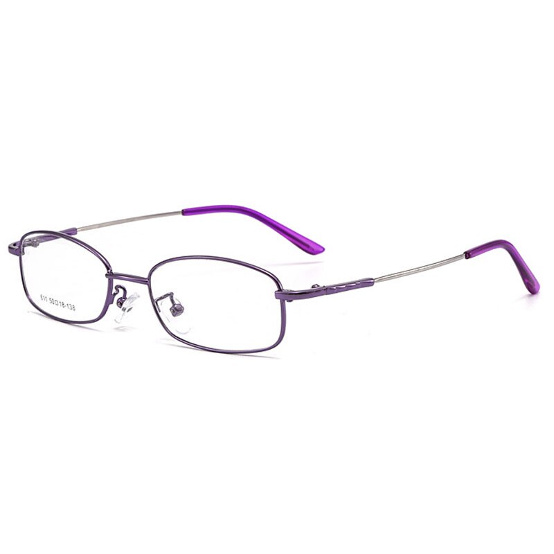 Hotochki Unisex Full Rim Alloy Frame Eyeglasses 611 Full Rim Hotochki Purple  