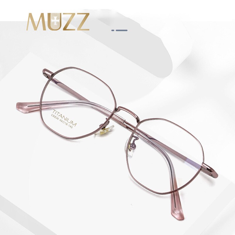 Muzz Unisex Full Rim Round IP Titanium Frame Eyeglasses Ck836 Full Rim Muzz   