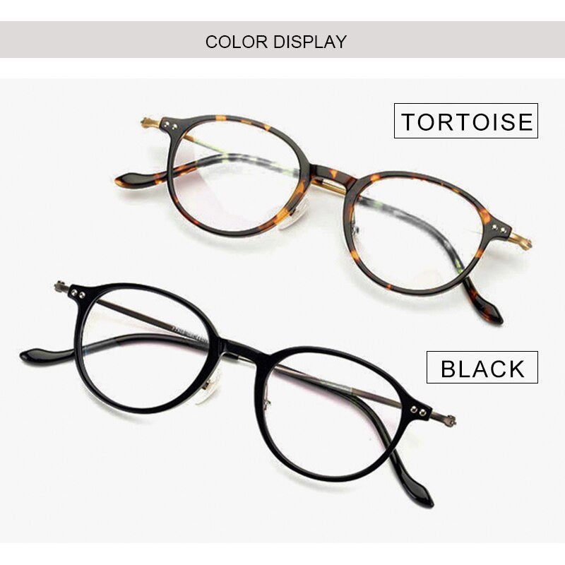 Aissuarvey Unisex Round Full Rim Acetate Titanium Frame Eyeglasses As190001 Full Rim Aissuarvey Eyeglasses   