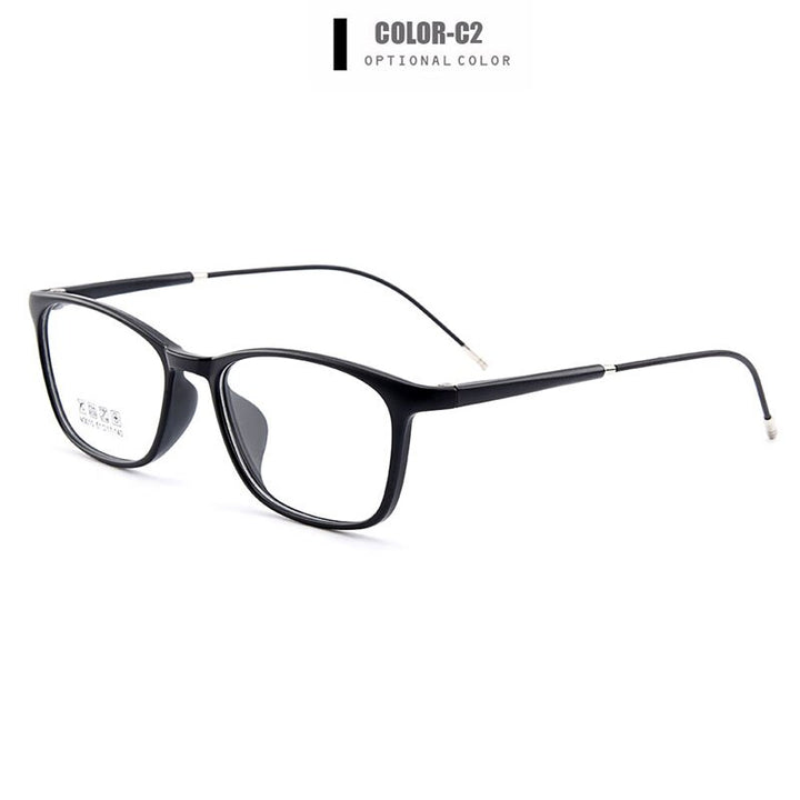 Unisex Eyeglasses Ultralight Tr90 Square Plastic M3010 Frame Gmei Optical C2 Matte Black  