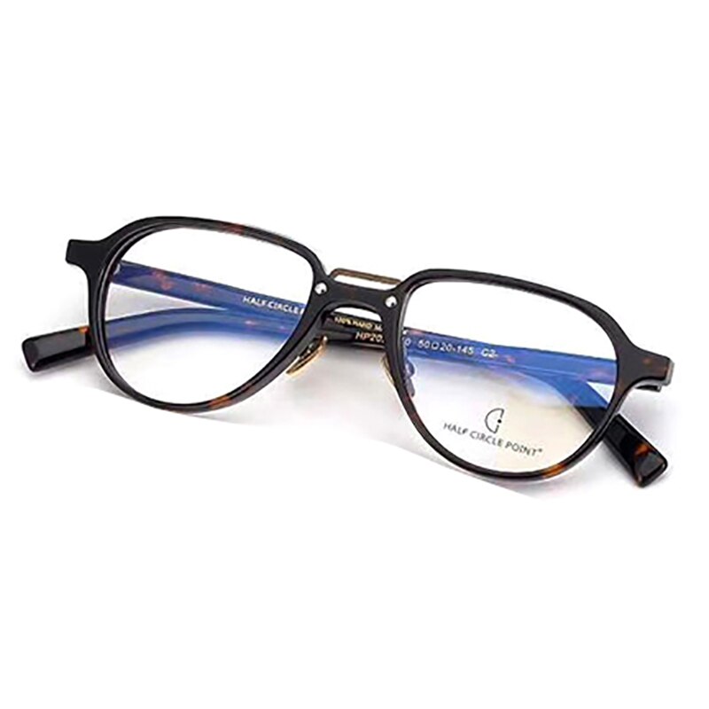 Aissuarvey Round Light Acetate Full Rim Double Bridge Frame Eyeglasses Full Rim Aissuarvey Eyeglasses Dark Tortoise  